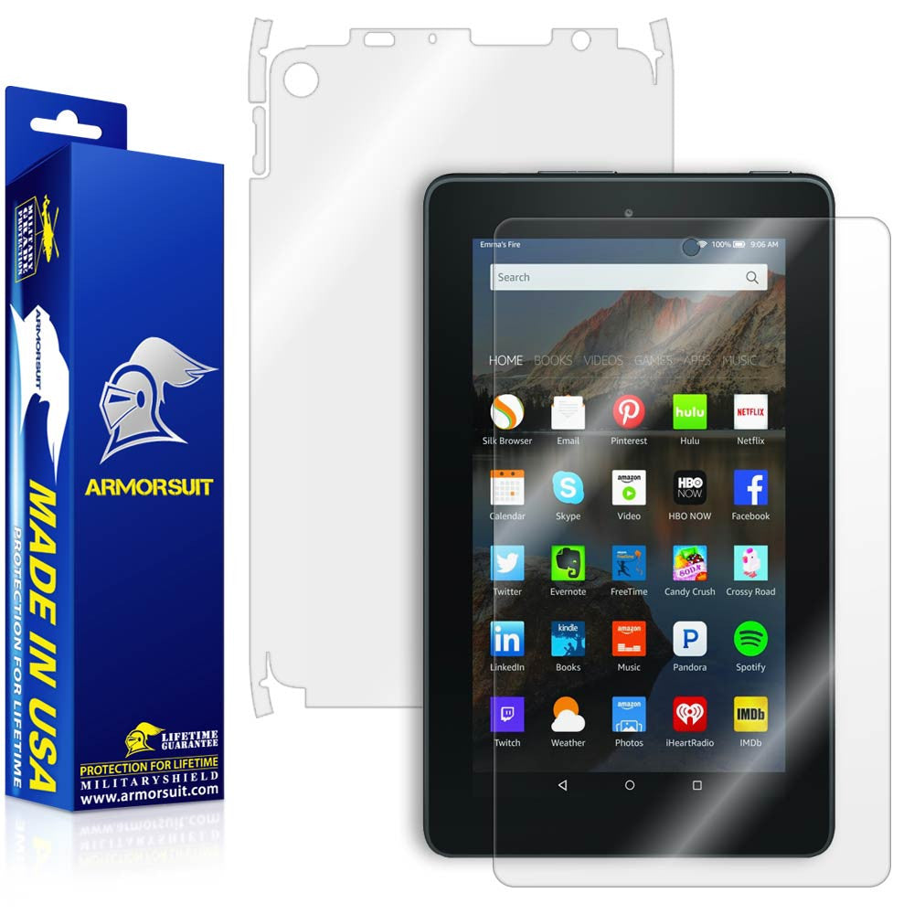 Amazon Fire 7" Screen Protector (2015) + Full Body Skin Protector