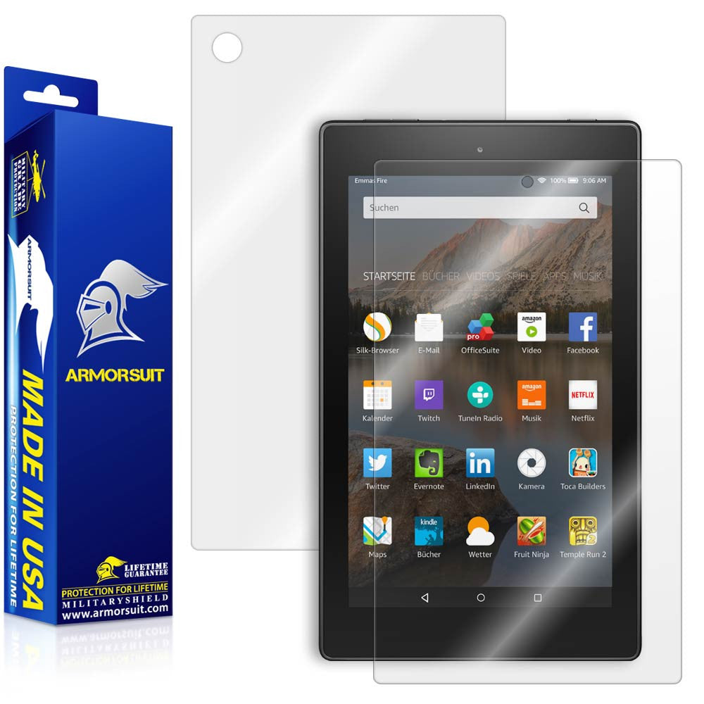 Amazon Fire HD 8" Screen Protector (2015)(5th Gen) + Full Body Skin Protector