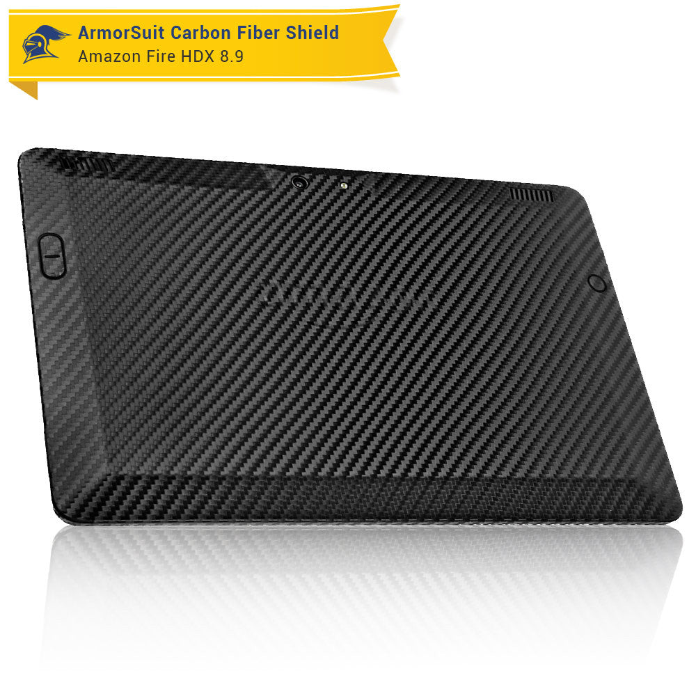 Amazon Fire HDX 8.9" (2014) / Kindle Fire HDX 8.9" Screen Protector + Black Carbon Fiber Film Protector