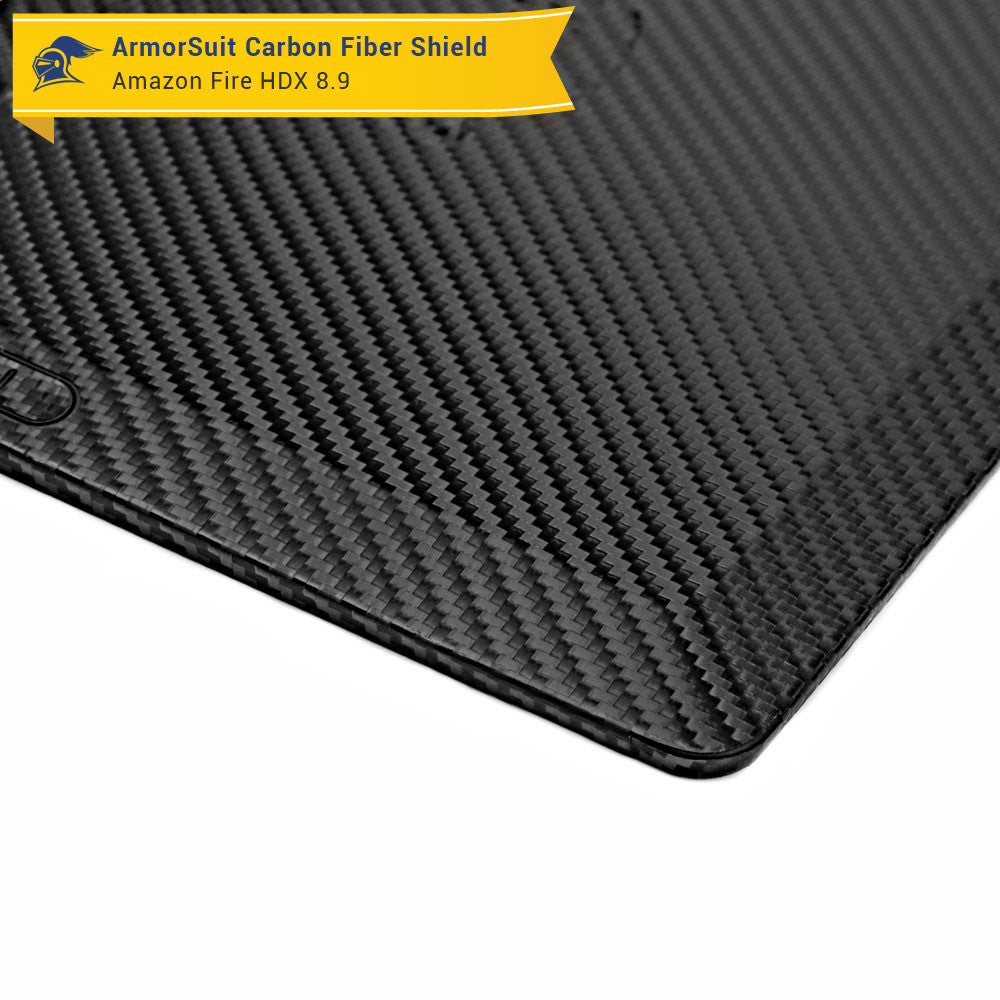 Amazon Fire HDX 8.9" (2014) / Kindle Fire HDX 8.9" Screen Protector + Black Carbon Fiber Film Protector
