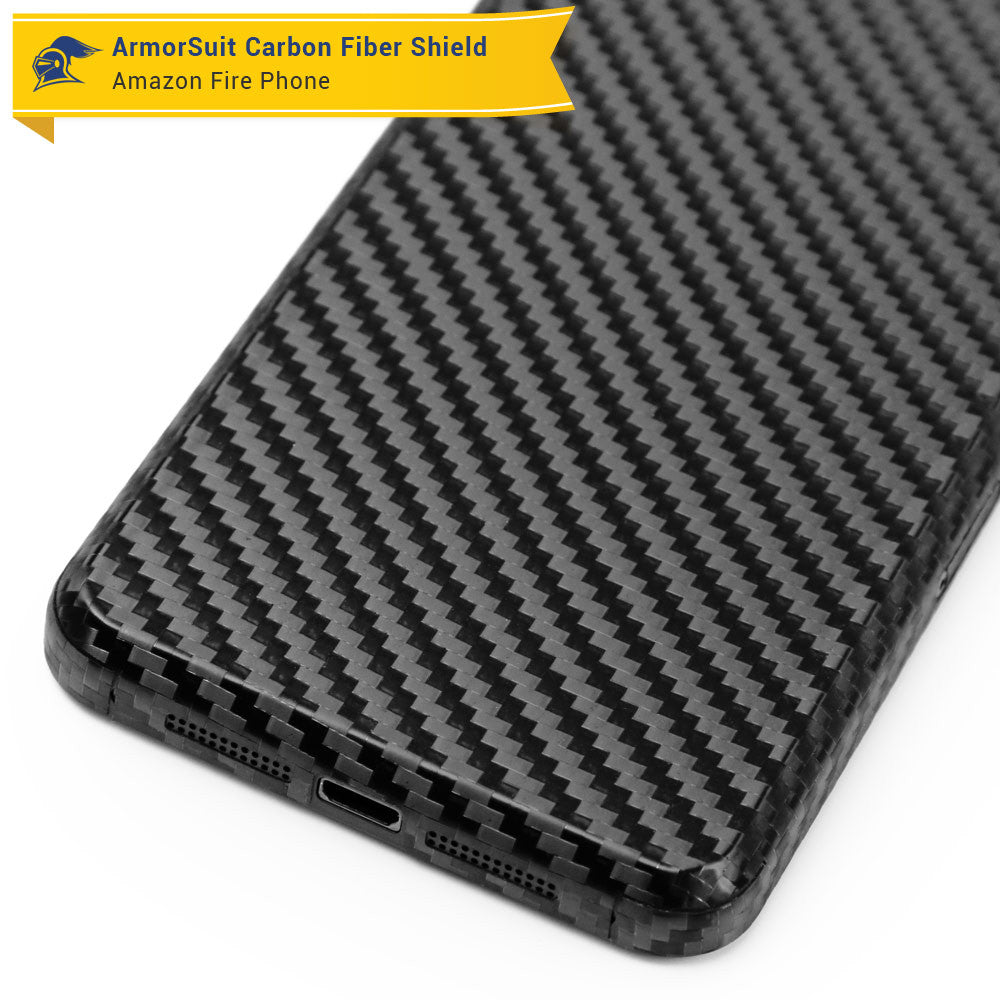 Amazon Fire Phone Screen Protector + Black Carbon Fiber Film Protector