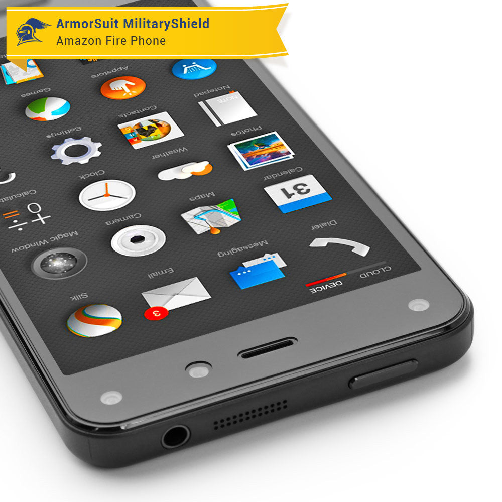 Amazon Fire Phone Screen Protector + Black Carbon Fiber Film Protector