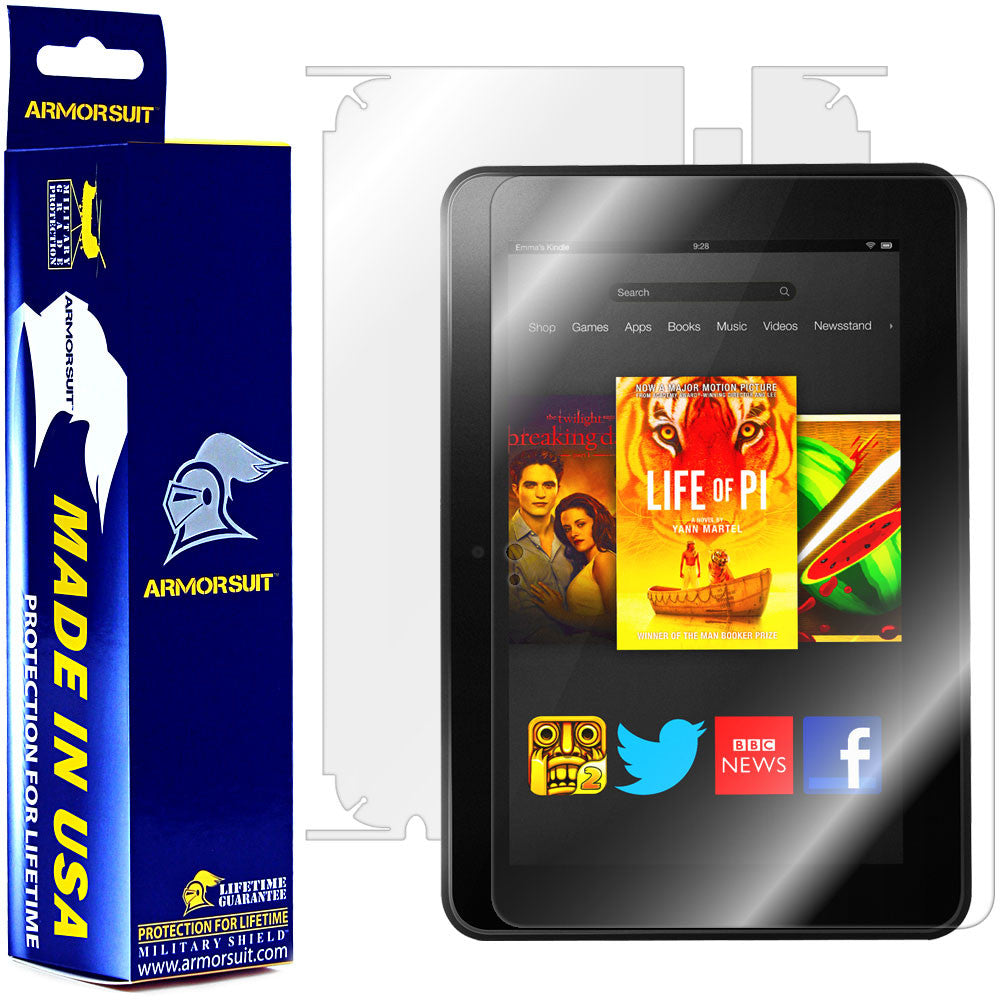 Amazon Kindle Fire HD 8.9 Inch Screen Protector + Full Body Skin