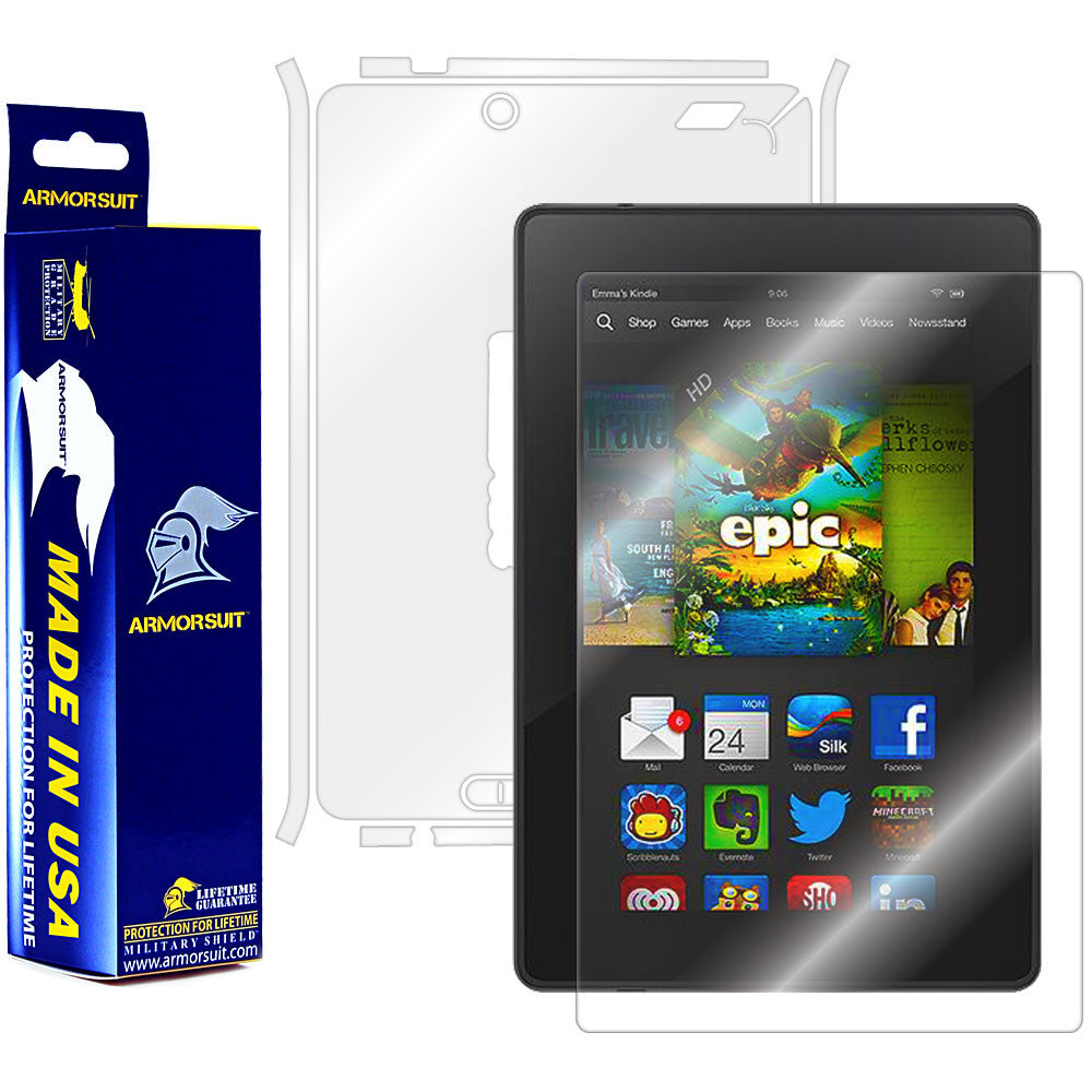 Amazon Kindle Fire HD 7" 2013 (2nd Generation) Screen Protector + Full Body Skin Protector