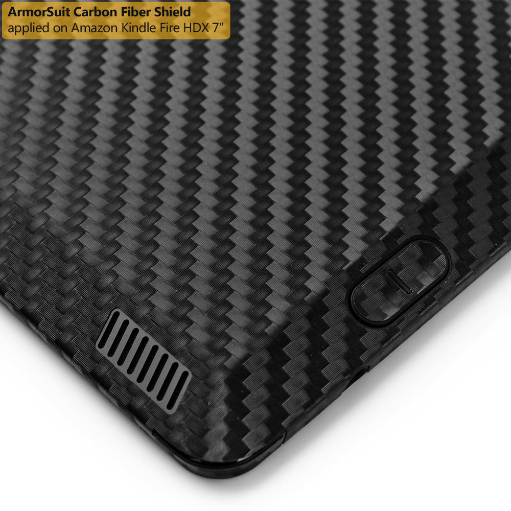 Kindle Fire HDX 7" Screen Protector + Black Carbon Fiber Film Protector