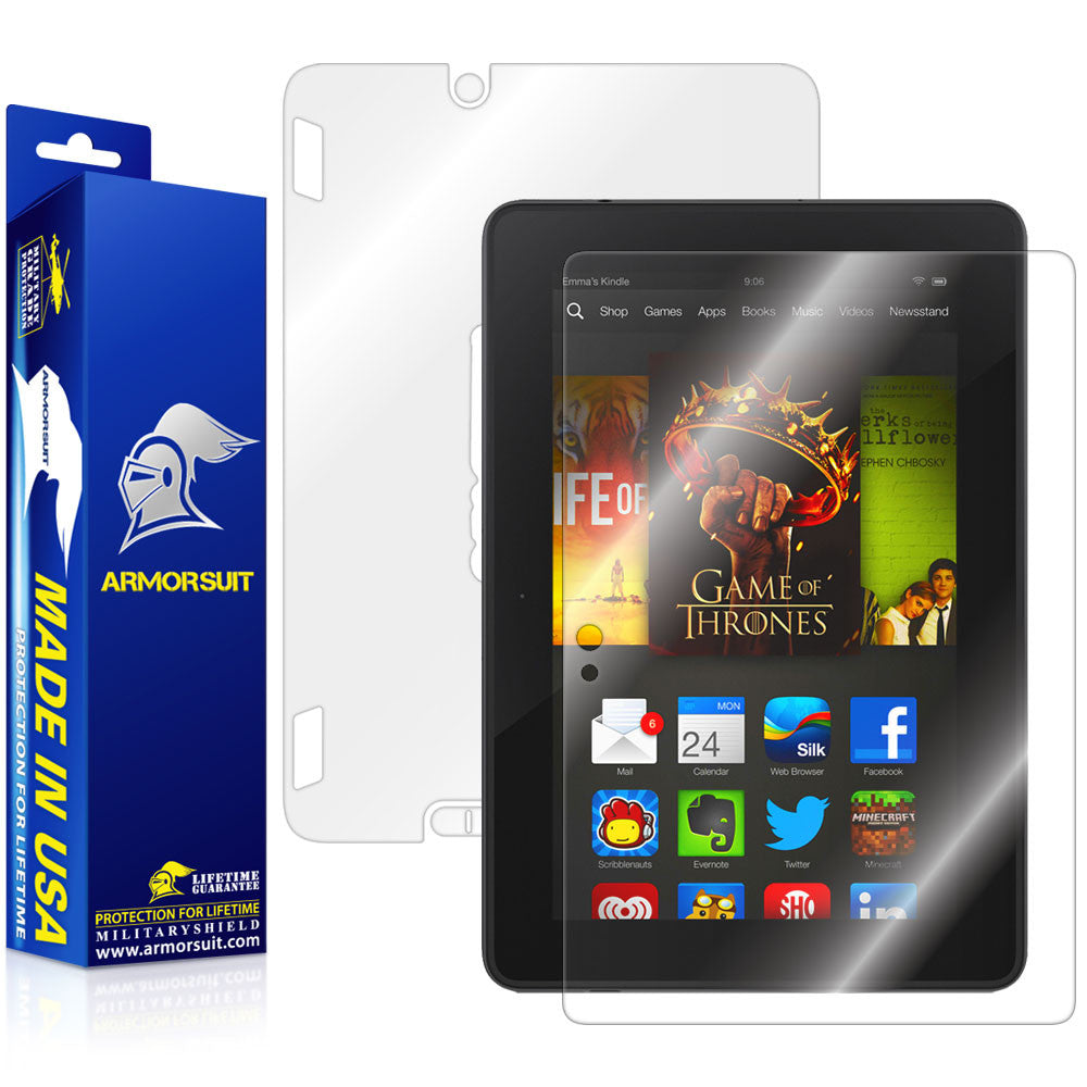 Kindle Fire HDX 7" Screen Protector + Full Body Skin Protector