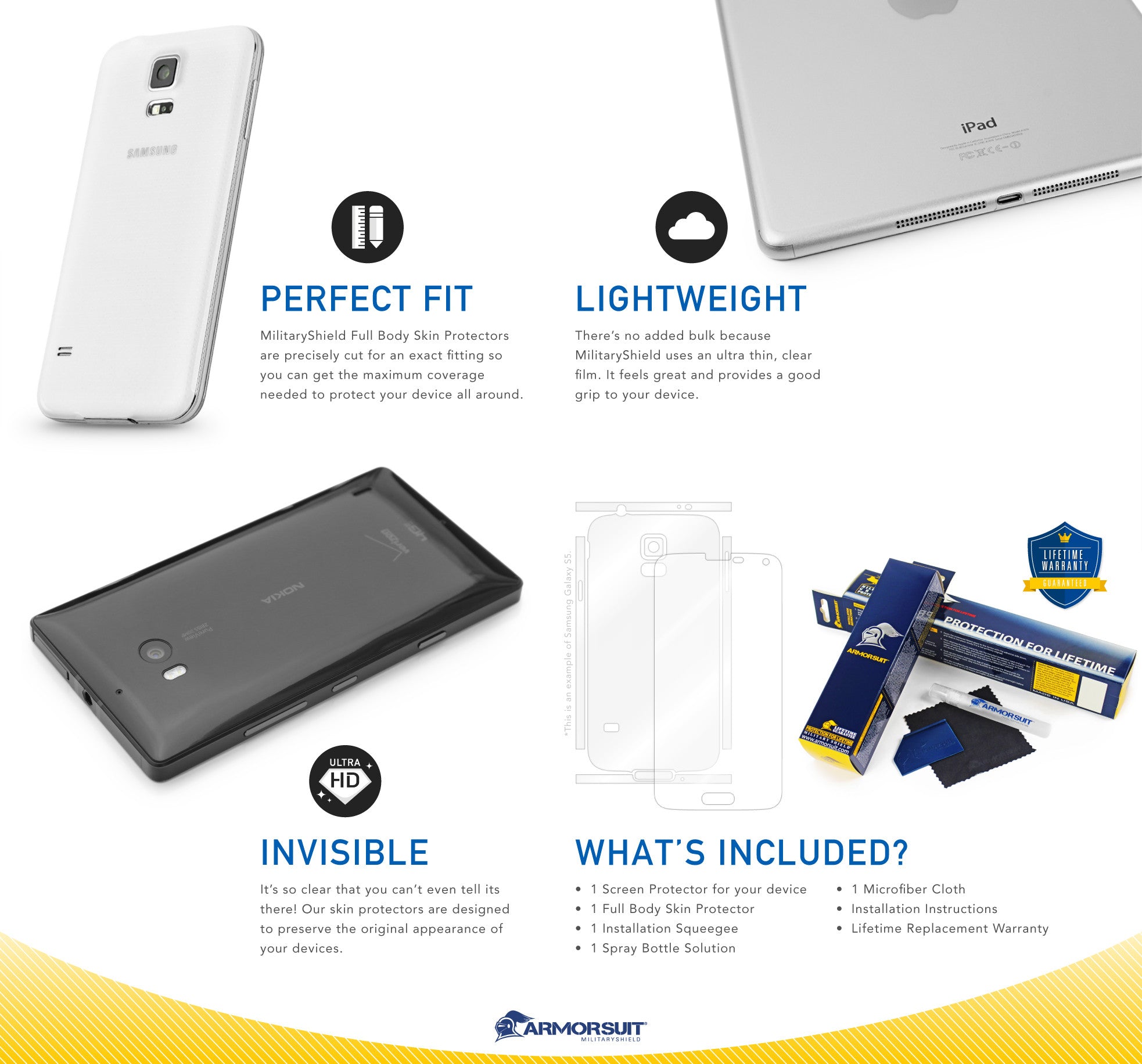 Acer Predator 8 Screen Protector + Full Body Skin Protector