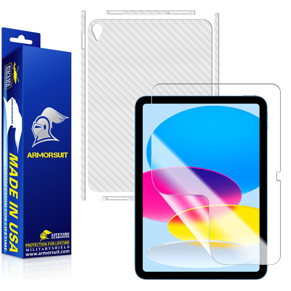 Apple iPad 10th Generation (2022) Screen Protector + Carbon Fiber Skin