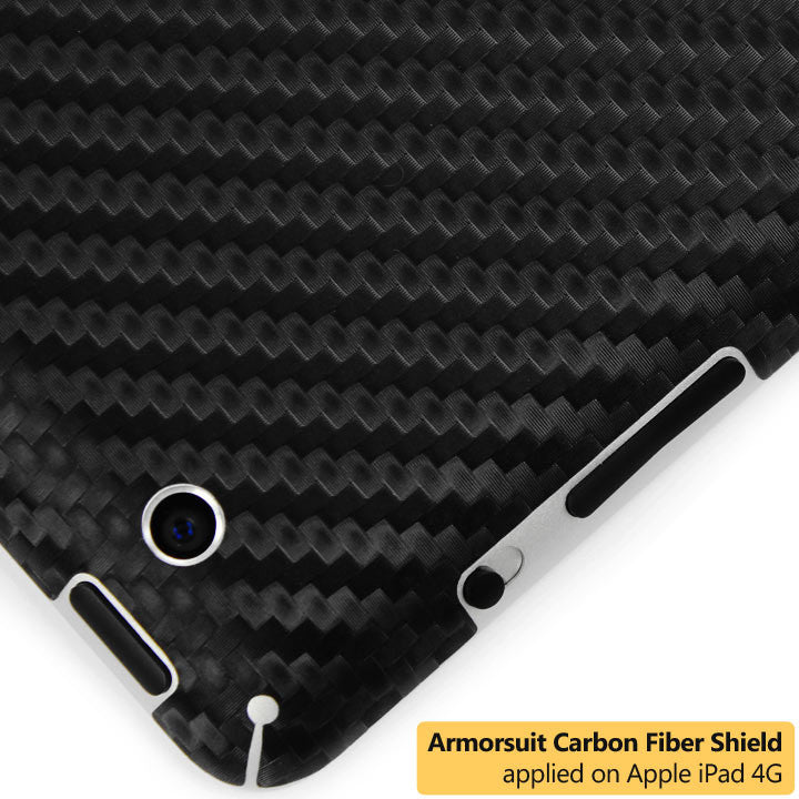Apple iPad 4 (WiFi + 4G LTE) Screen Protector + Carbon Fiber Film Protector
