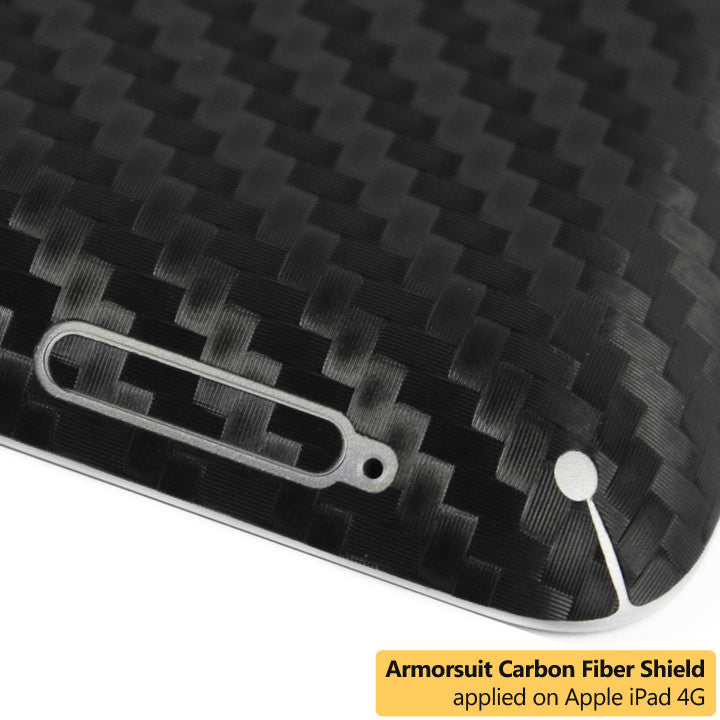 Apple iPad 4 (WiFi + 4G LTE) Screen Protector + Carbon Fiber Film Protector
