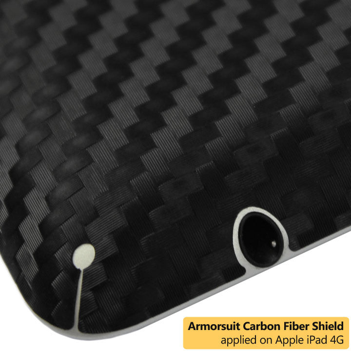 Apple iPad 4 (WiFi + 4G LTE) Screen Protector + Carbon Fiber Film Protector
