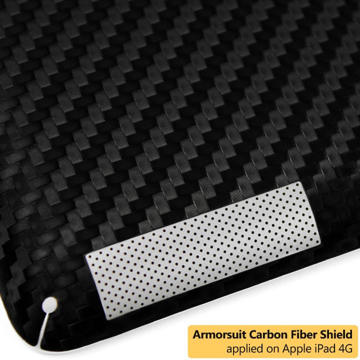Apple iPad 4 (WiFi + 4G LTE) Screen Protector + Carbon Fiber Film Protector