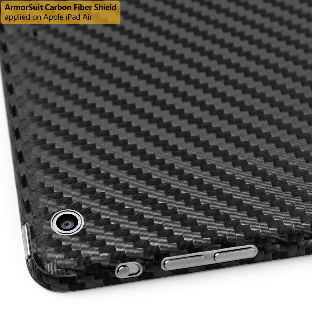 Apple iPad Air Screen Protector + Black Carbon Fiber Film Protector