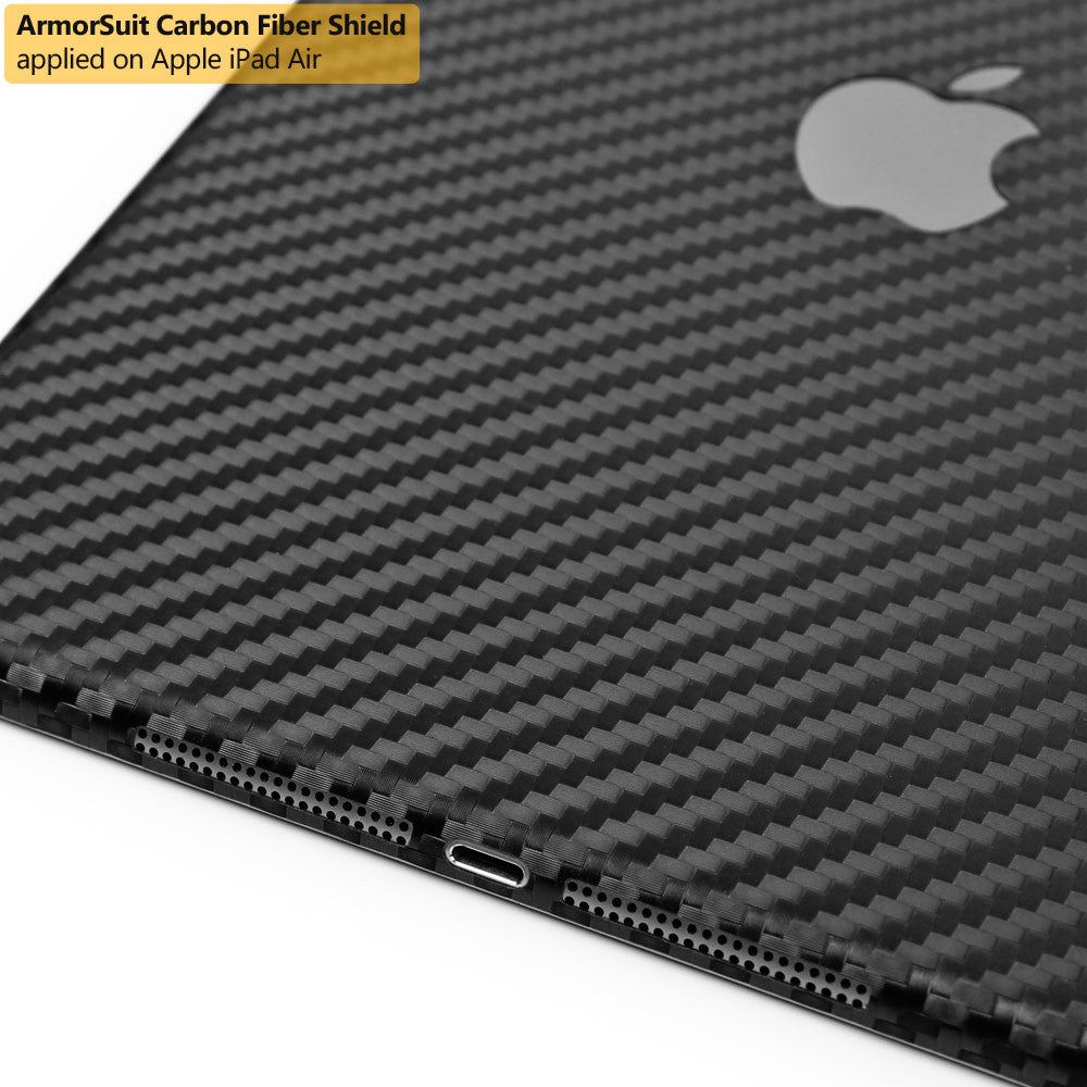 Apple iPad Air Screen Protector + Black Carbon Fiber Film Protector