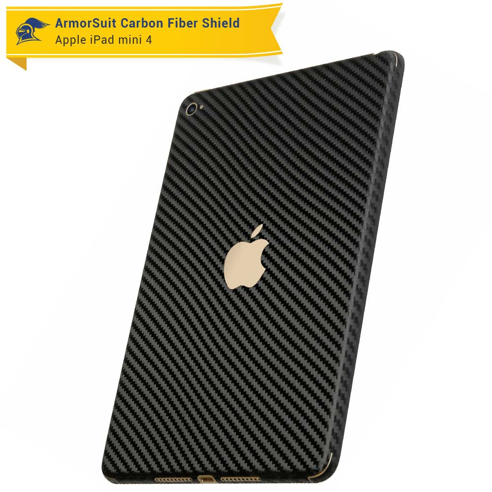 Apple iPad Mini 4 Screen Protector + Carbon Fiber Skin