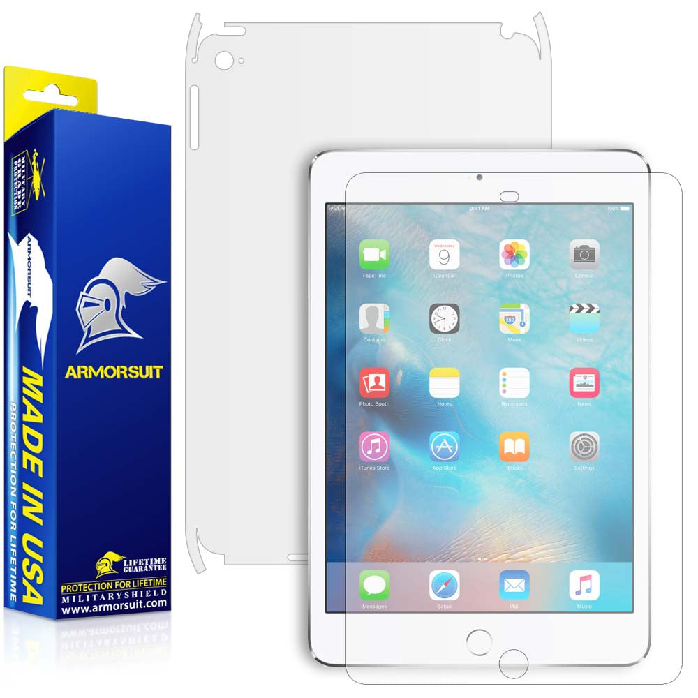 Apple iPad Mini 4 Matte (Anti-Glare) Screen Protector + Matte Full Body Skin Protector