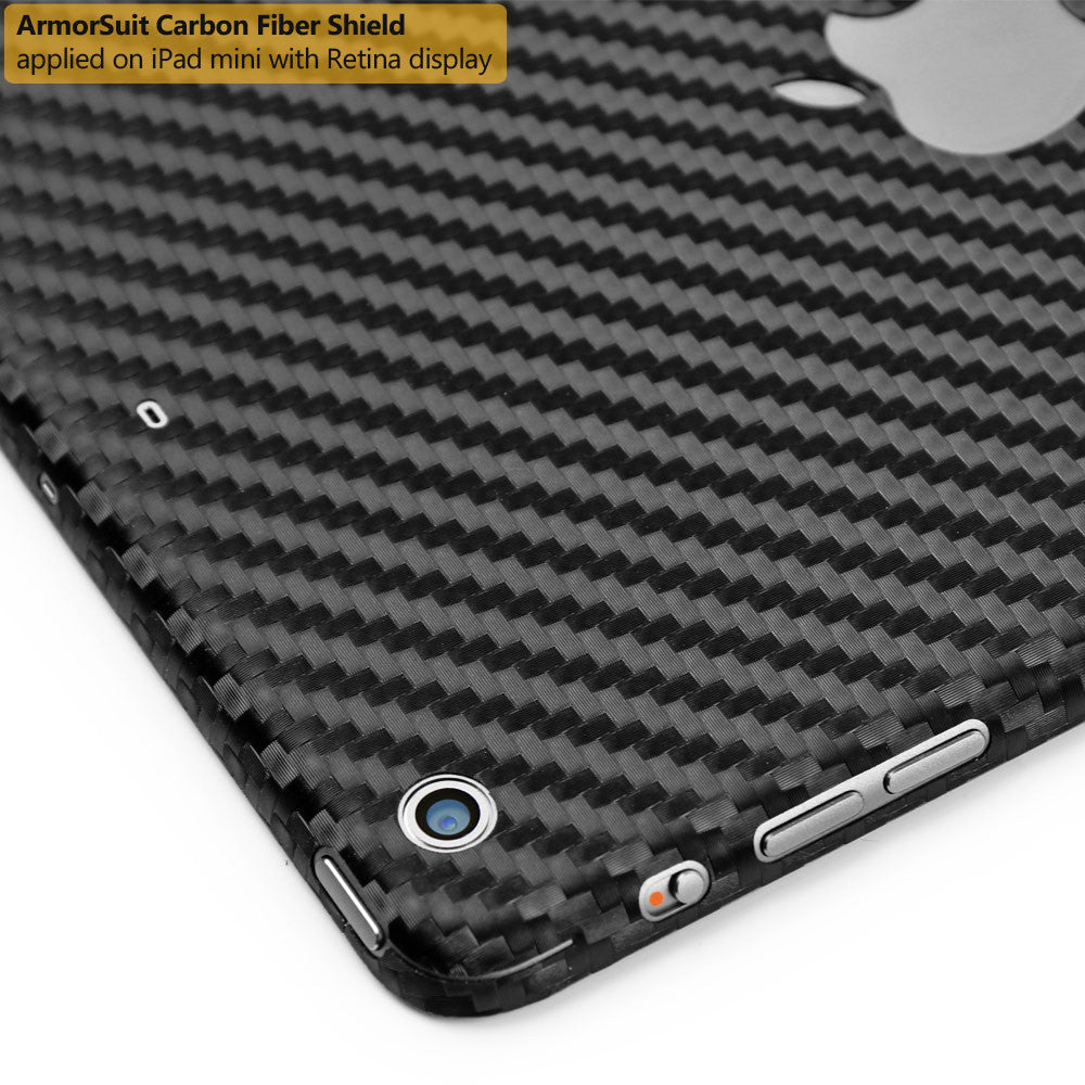 Apple iPad Mini 2 w/ Retina Display (Wifi + LTE) Screen Protector +  Carbon Fiber Film Protector