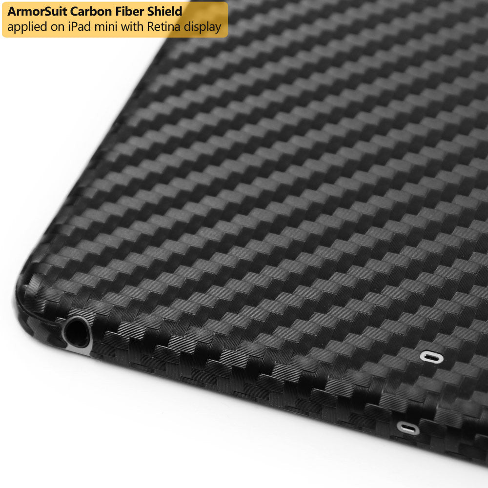 Apple iPad Mini 2 w/ Retina Display Screen Protector + Carbon Fiber Film Protector
