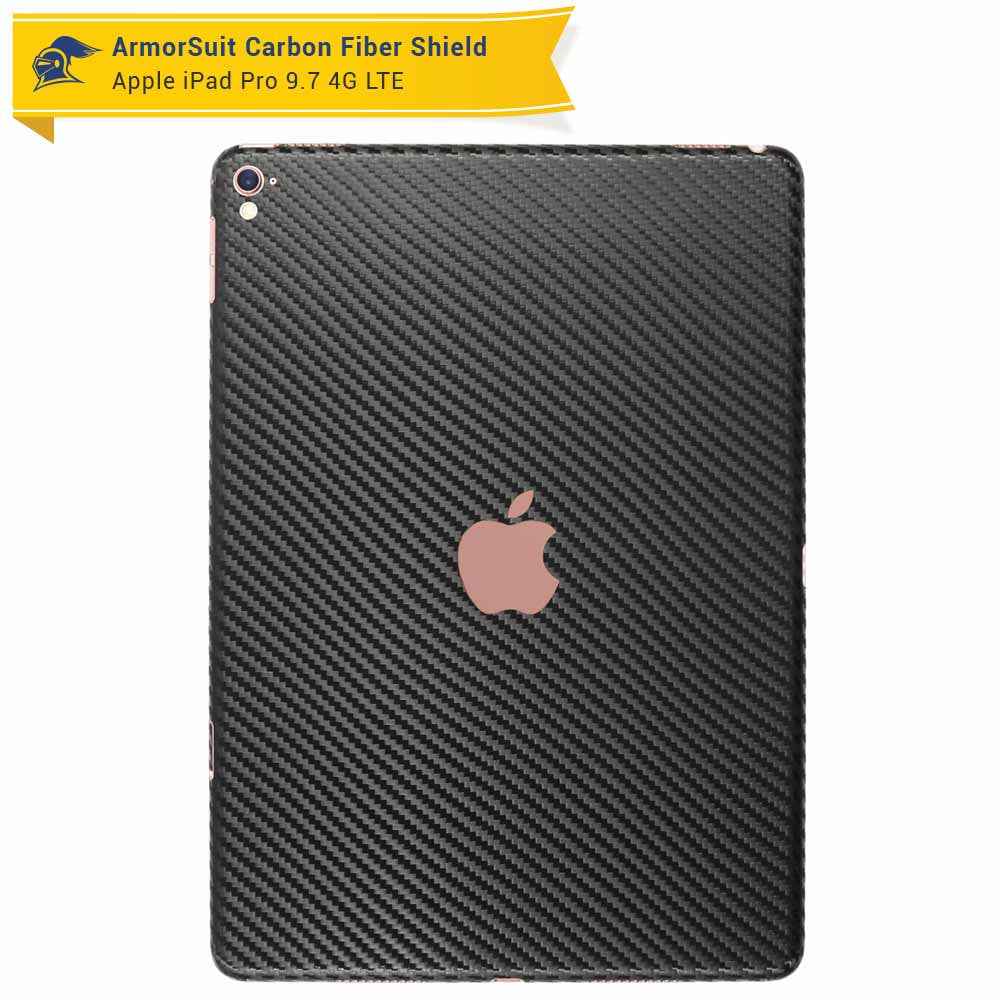 Apple iPad Pro 9.7" (WiFi + 4G LTE) Screen Protector +Carbon Fiber Skin