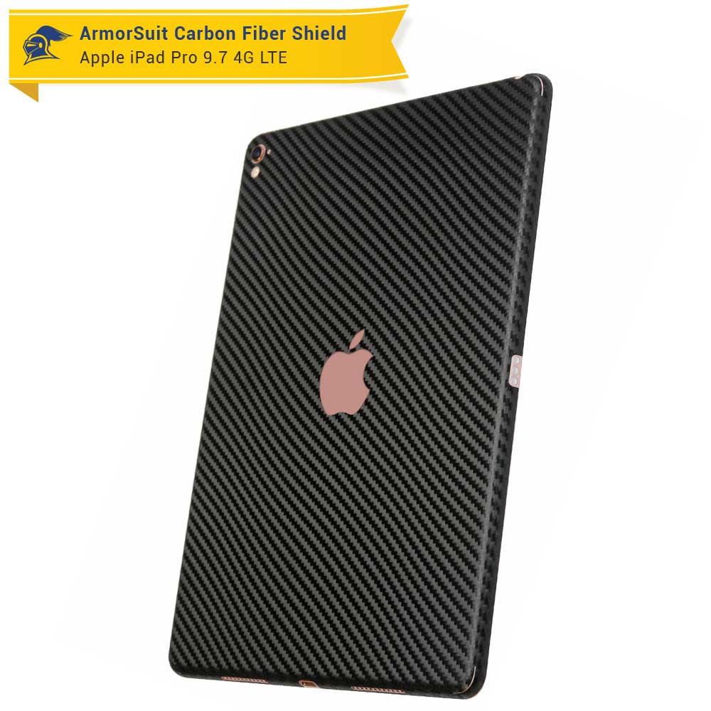 Apple iPad Pro 9.7" (WiFi + 4G LTE) Screen Protector +Carbon Fiber Skin