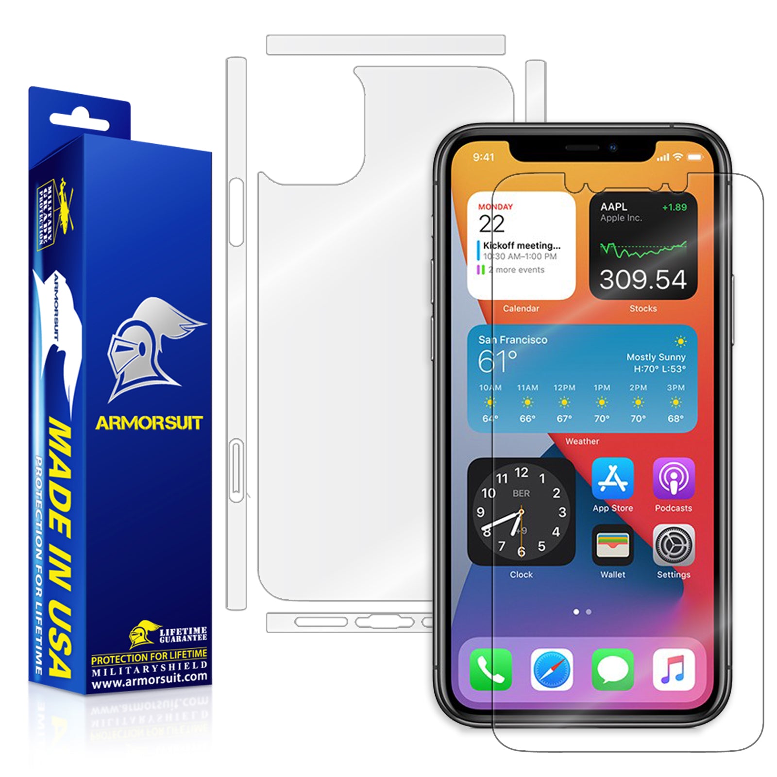 Apple iPhone 11 Pro Max Screen Protector + Full Body Skin Protector