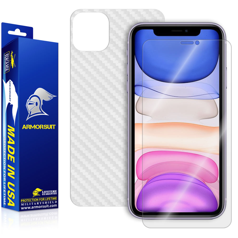 iPhone 11 Screen Protector + Carbon Fiber Skin