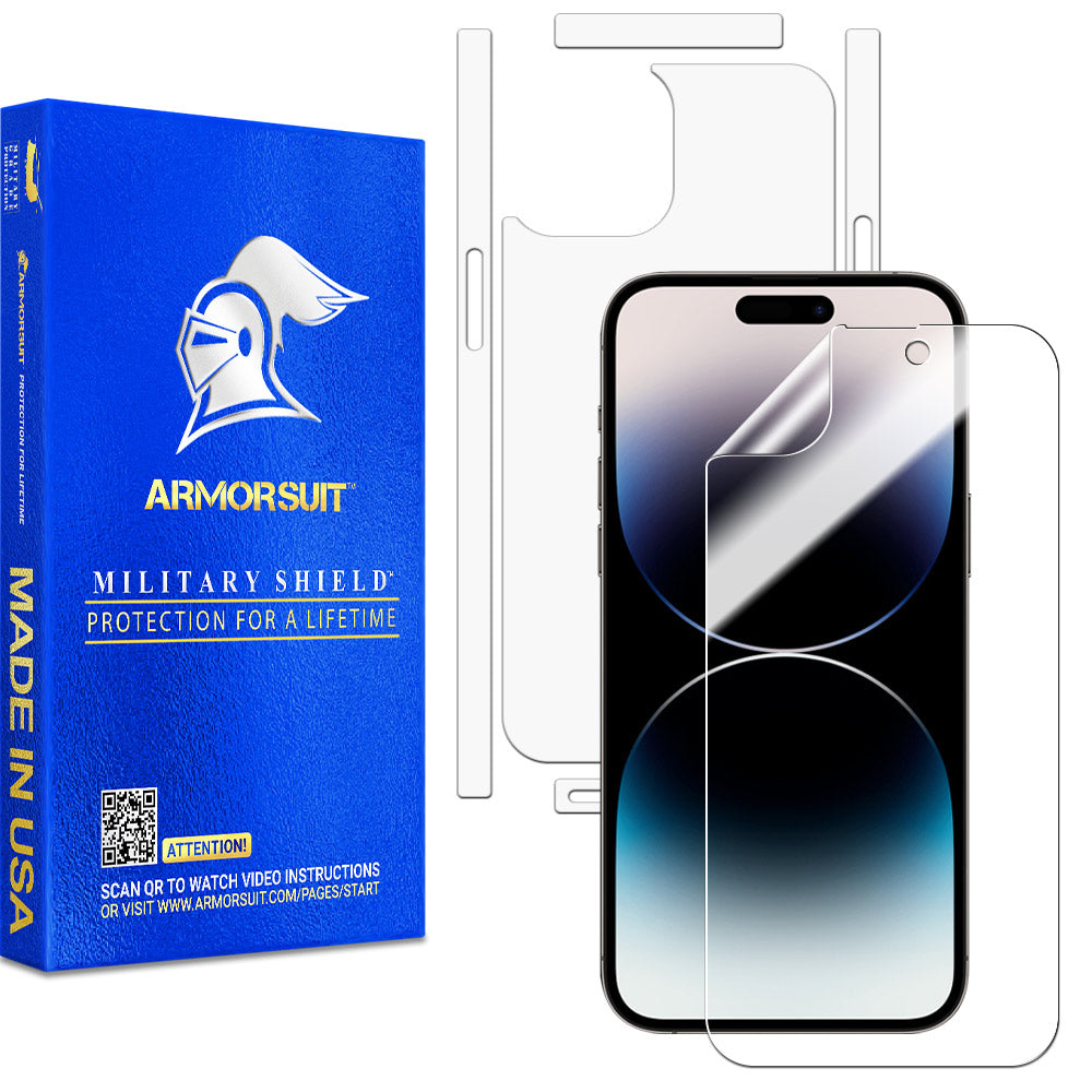 [2 + 1Pack] ArmorSuit iPhone 14 Pro Max (6.7) Screen Protector & Full Body Skin USA