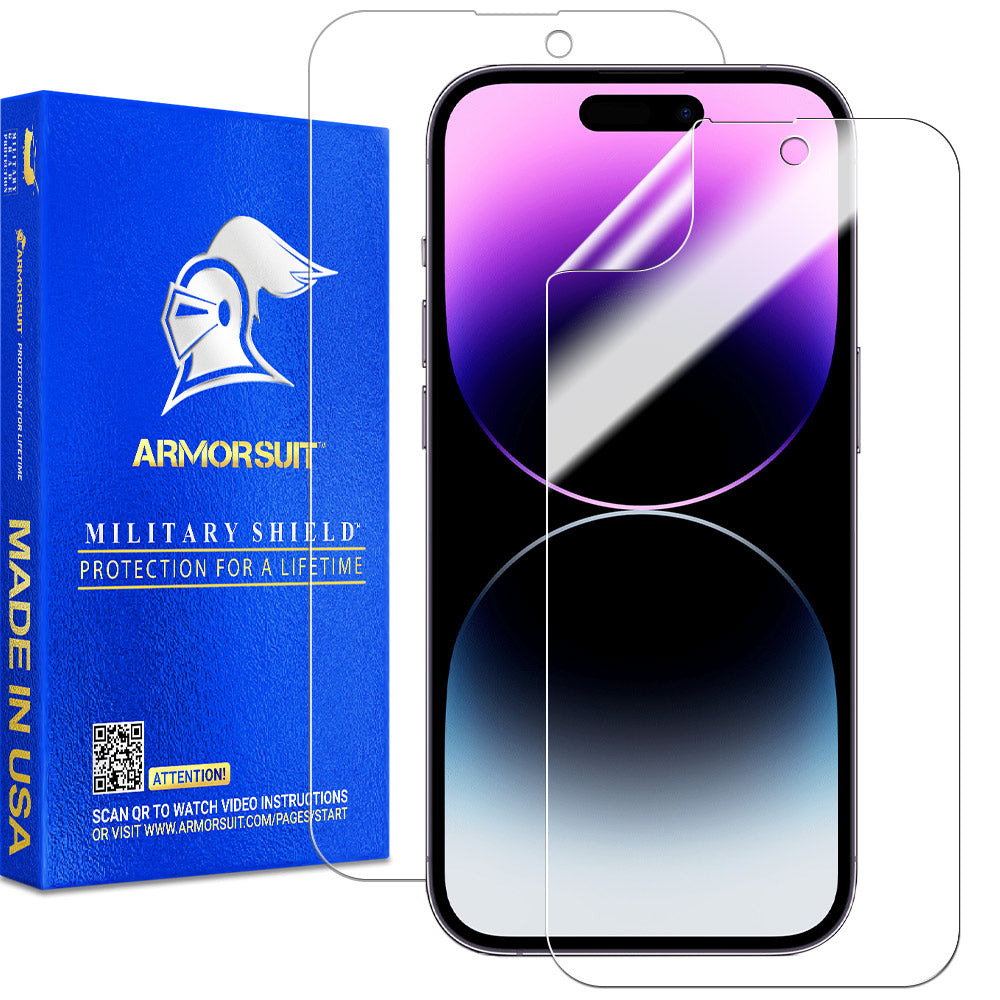 ArmorSuit MilitaryShield [2 Pack] iPhone 14 Pro (6.1) Max Coverage Screen Protector USA
