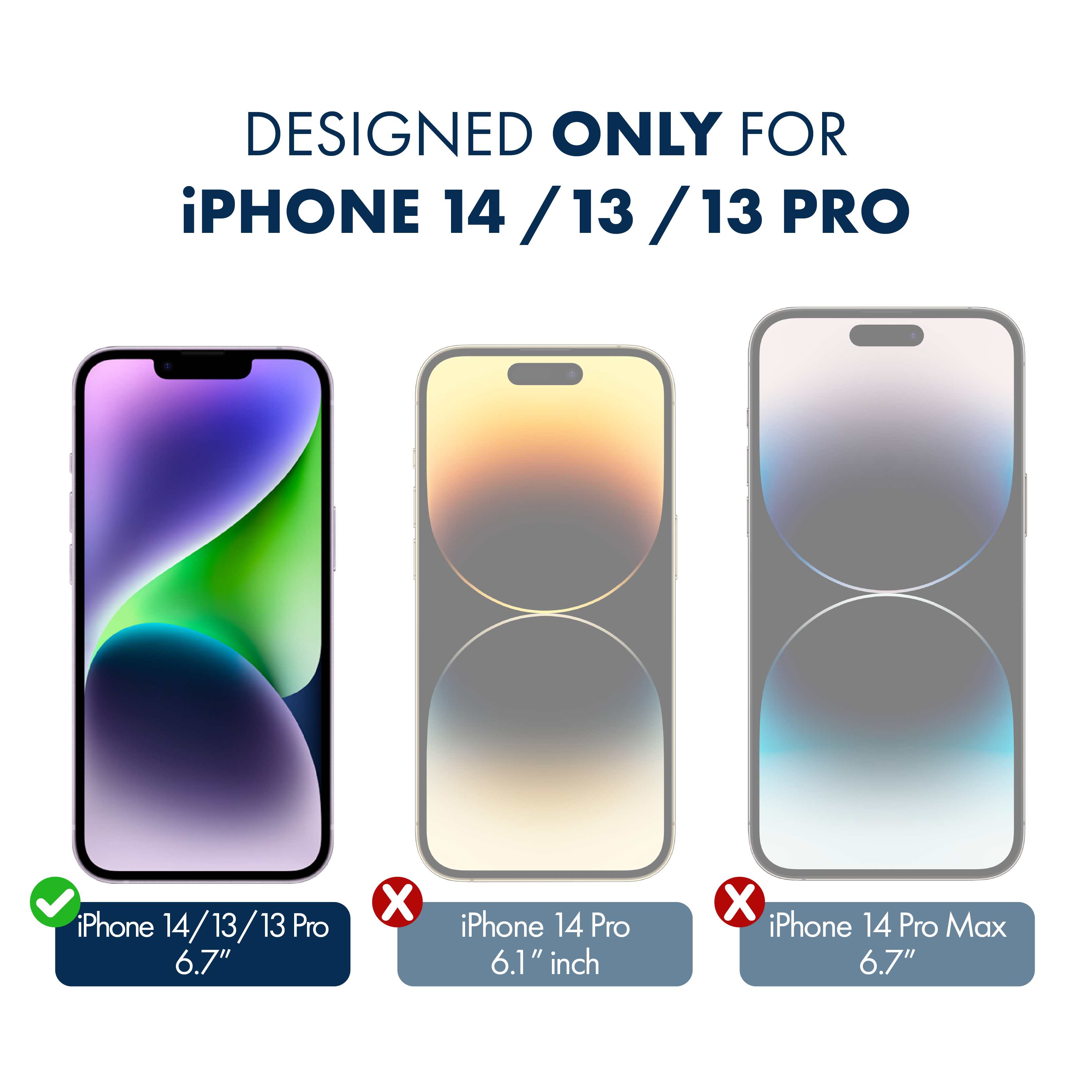 [2 Pack] ArmorSuit MilitaryShield Screen Protector Designed for Apple iPhone 14 Case Friendly Anti-Bubble Clear Film