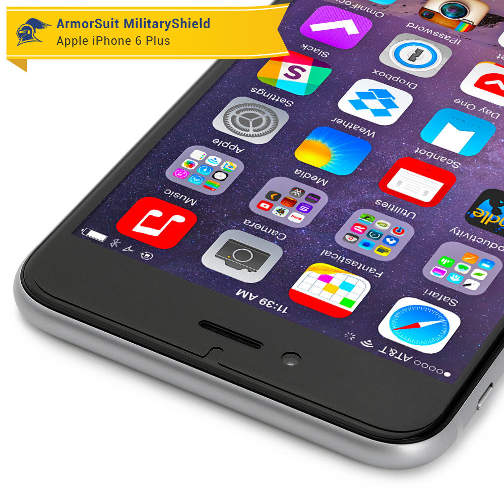 Apple iPhone 6 Plus / 6S Plus Screen Protector + Black Carbon Fiber Full Body Skin Protector