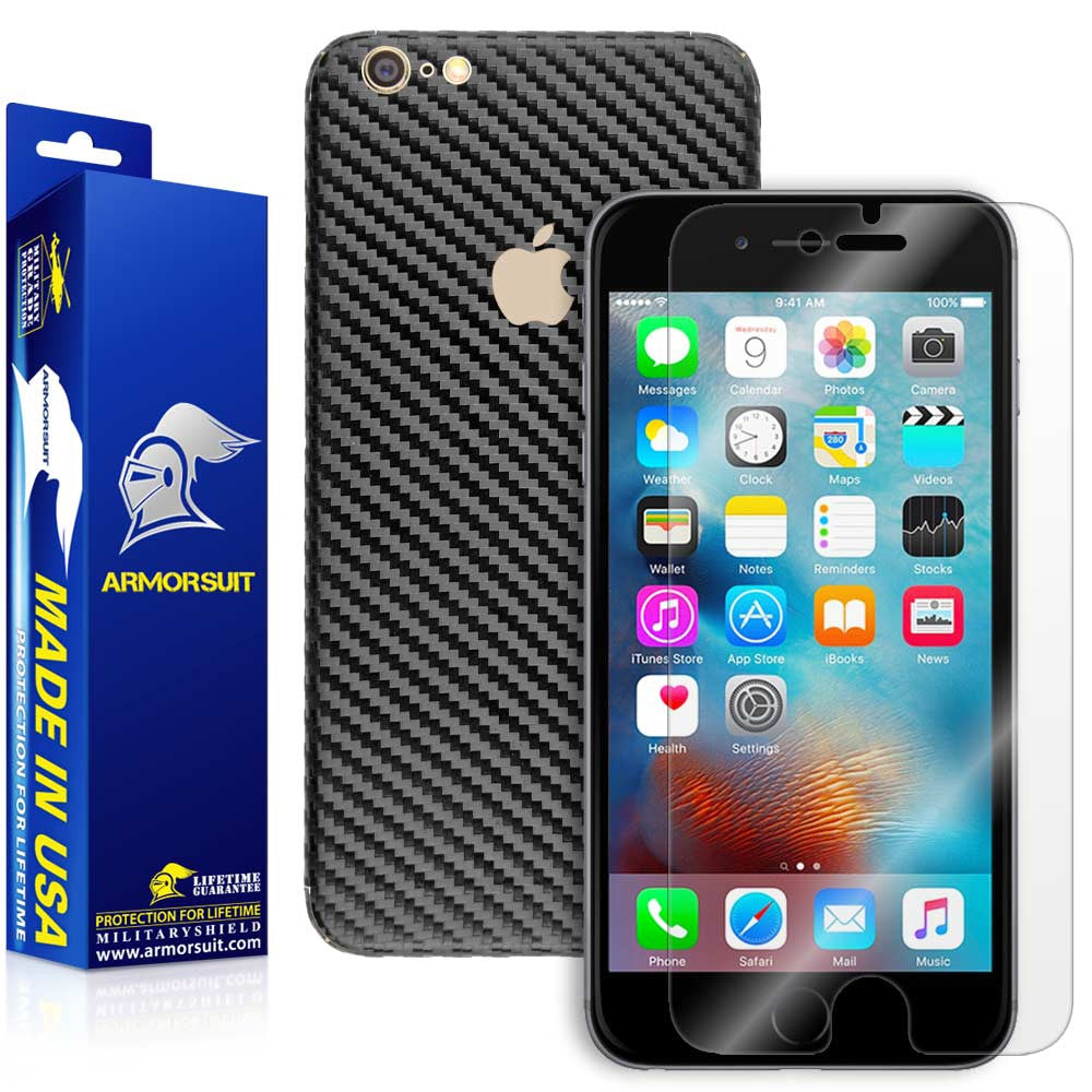 Apple iPhone 6s Plus Screen Protector + Carbon Fiber Skin