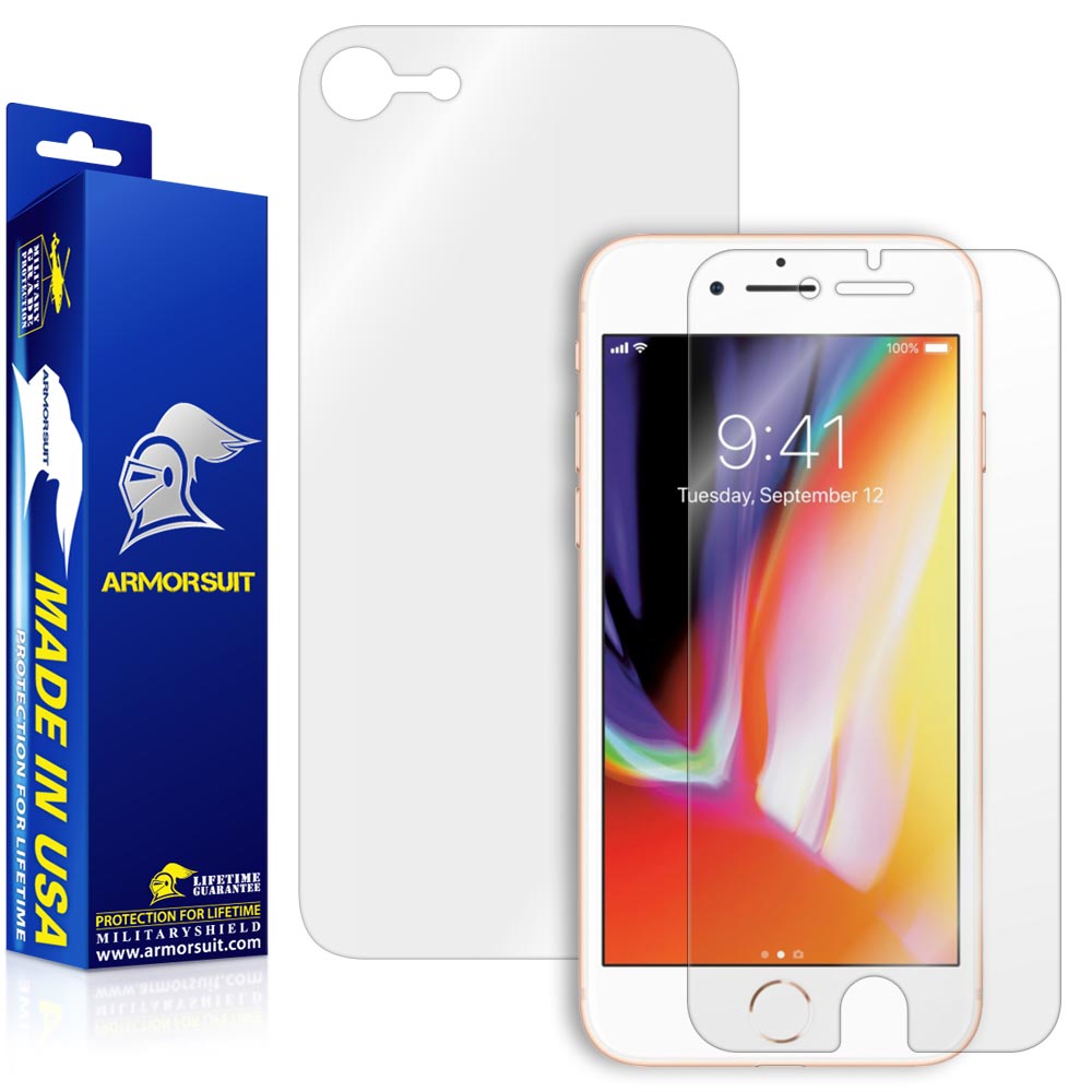 Apple iPhone 8 Screen Protector (Case-Friendly + Back Protector)