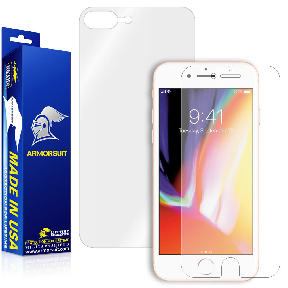 Apple iPhone 8 Plus Screen Protector (Case-Friendly + Back Protector)
