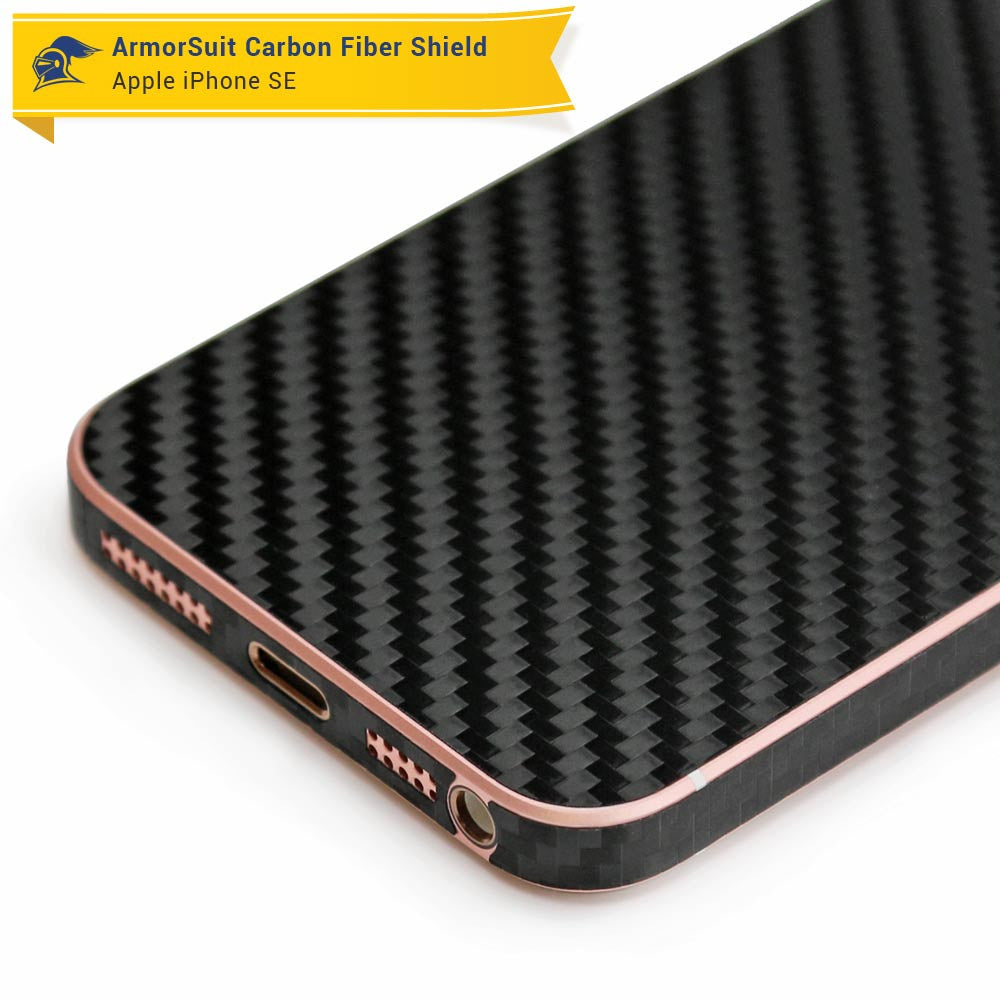 Apple iPhone SE (2016 Edition)/ iPhone 5S Screen Protector + Carbon Fiber Skin