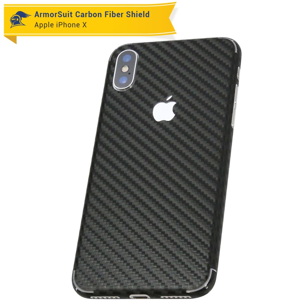 Apple iPhone X Screen Protector + Carbon Fiber Skin