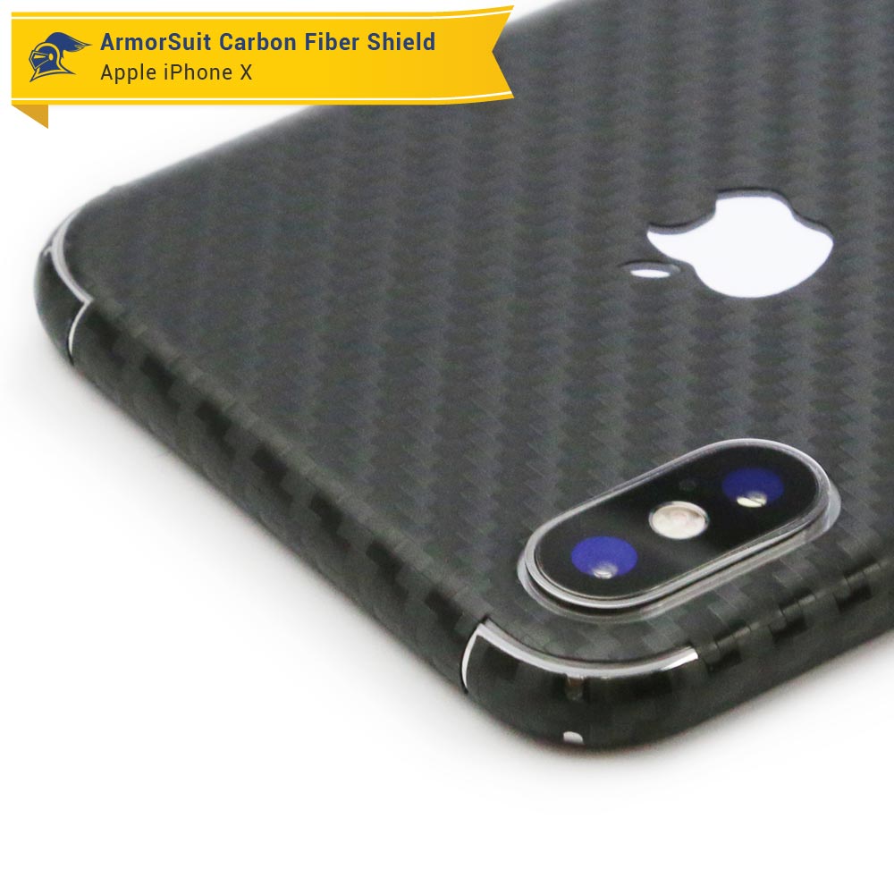 Apple iPhone X Screen Protector + Carbon Fiber Skin