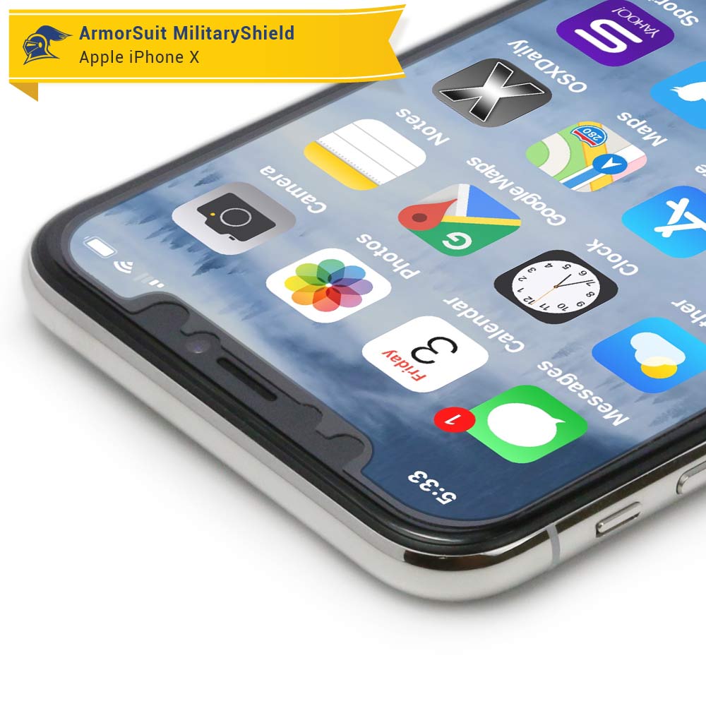 [2 pack] Apple iPhone X Matte Case Friendly Screen Protector