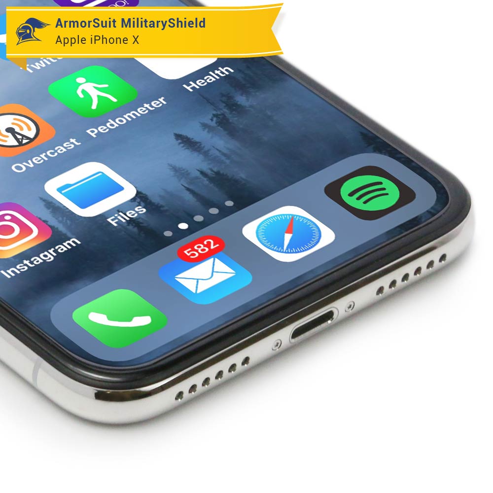 [2 pack] Apple iPhone X Matte Case Friendly Screen Protector