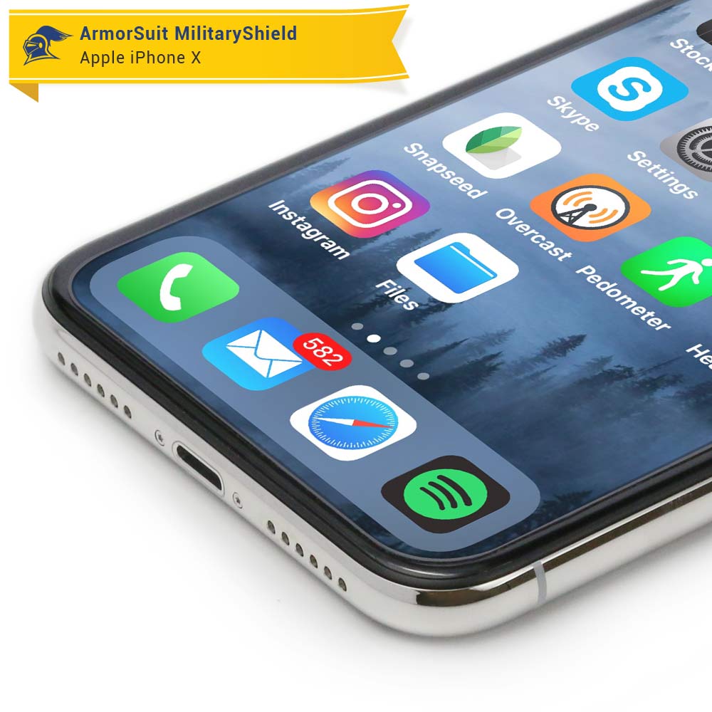 [2 pack] Apple iPhone X Matte Case Friendly Screen Protector