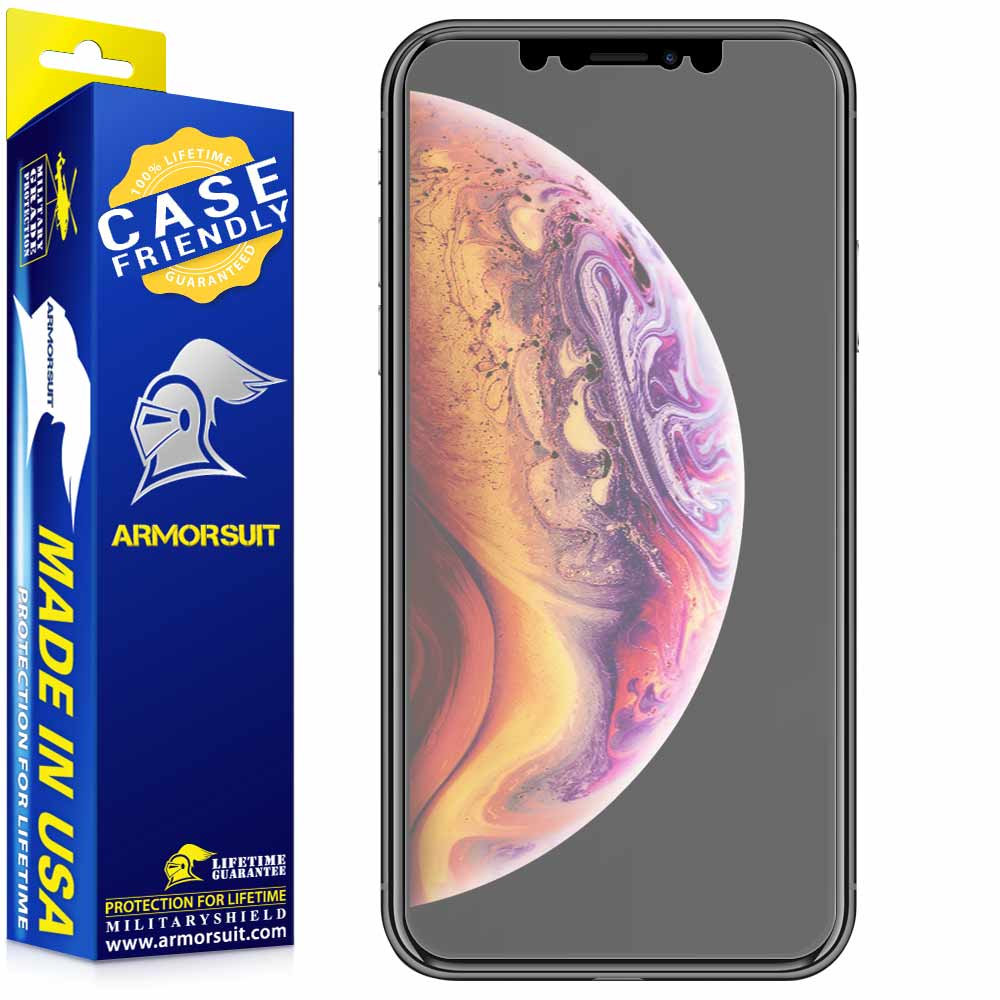 [2 Pack] Apple iPhone Xs Screen Protector Matte Case Friendly