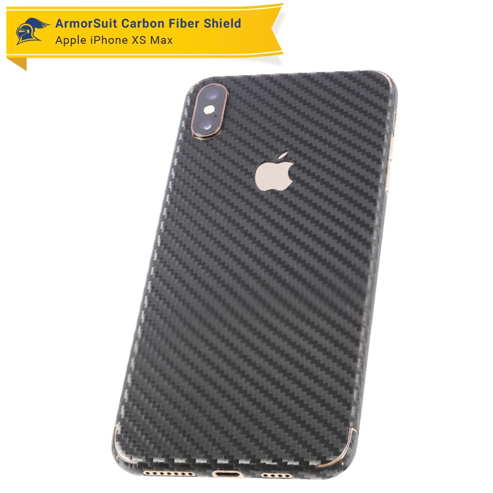 Apple iPhone Xs Max Screen Protector + Carbon Fiber Skin