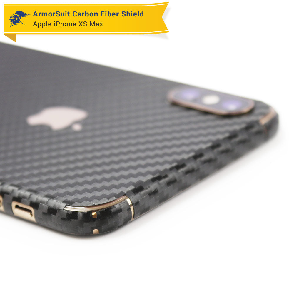 Apple iPhone Xs Max Screen Protector + Carbon Fiber Skin