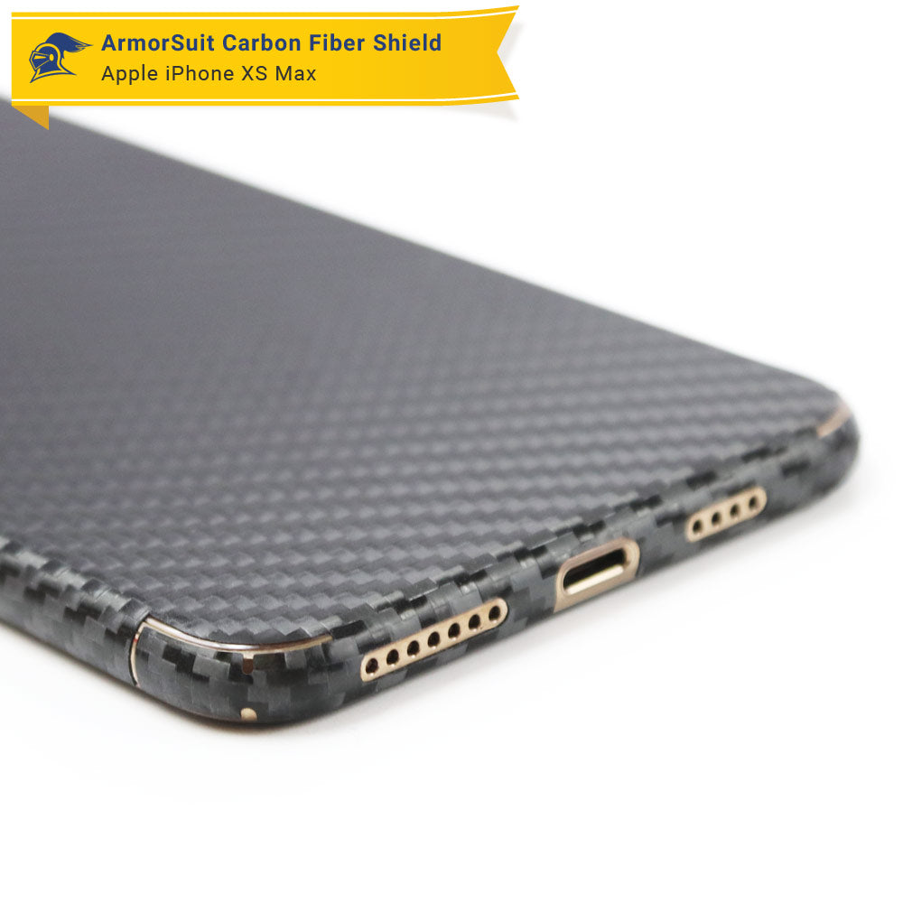 Apple iPhone Xs Max Screen Protector + Carbon Fiber Skin