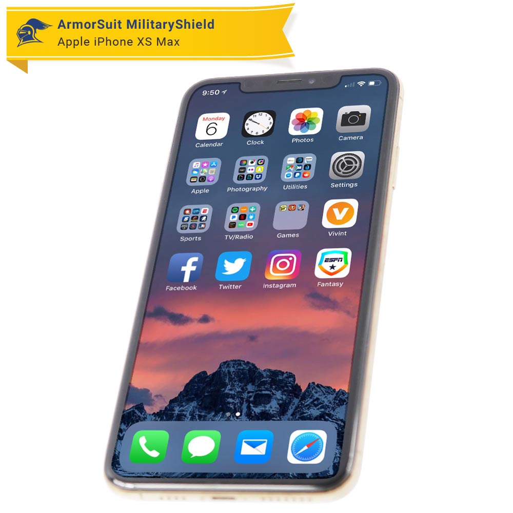 [2 Pack] Apple iPhone Xs Max Screen Protector Case Friendly