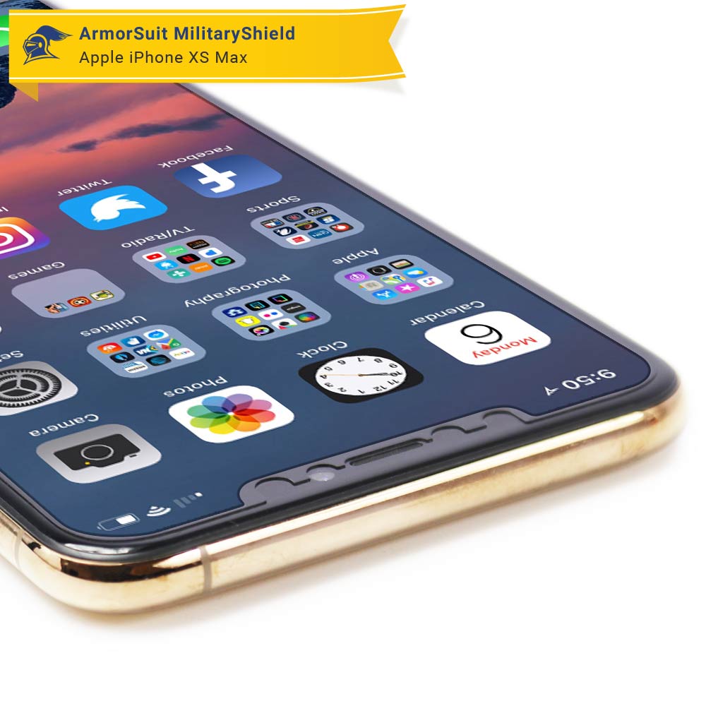 [2 Pack] Apple iPhone Xs Max Screen Protector Case Friendly