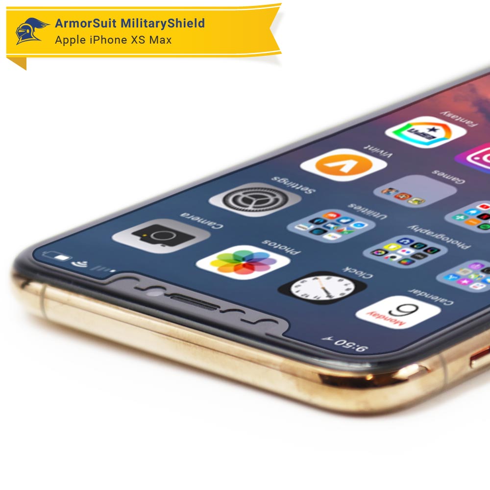 [2 Pack] Apple iPhone Xs Max Screen Protector Case Friendly