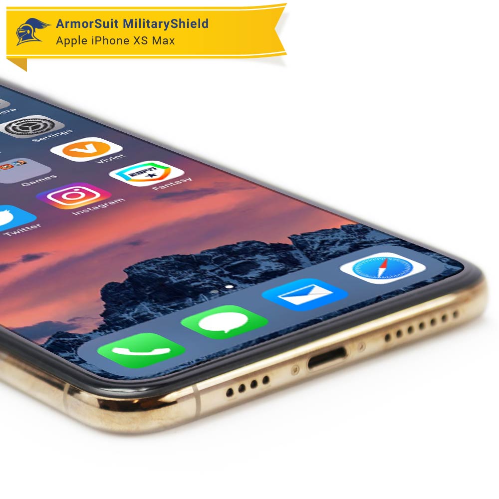 [2 Pack] Apple iPhone Xs Max Screen Protector Case Friendly