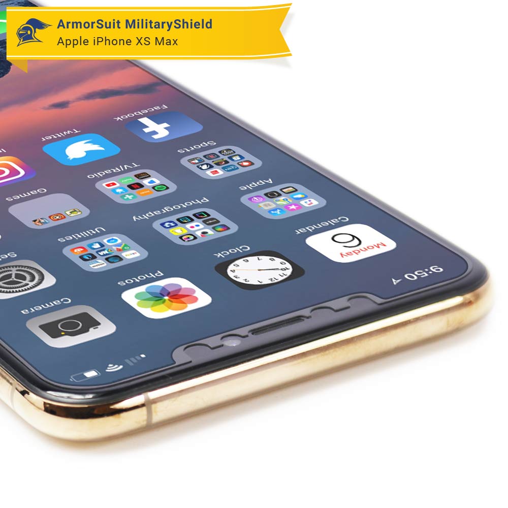 [2 Pack] Apple iPhone Xs Max Screen Protector Matte Case Friendly