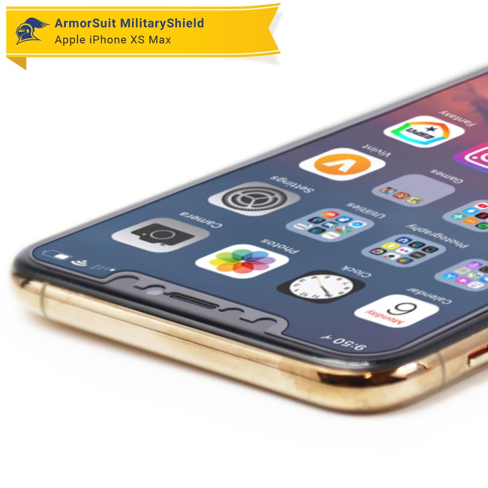 [2 Pack] Apple iPhone Xs Max Screen Protector Matte Case Friendly