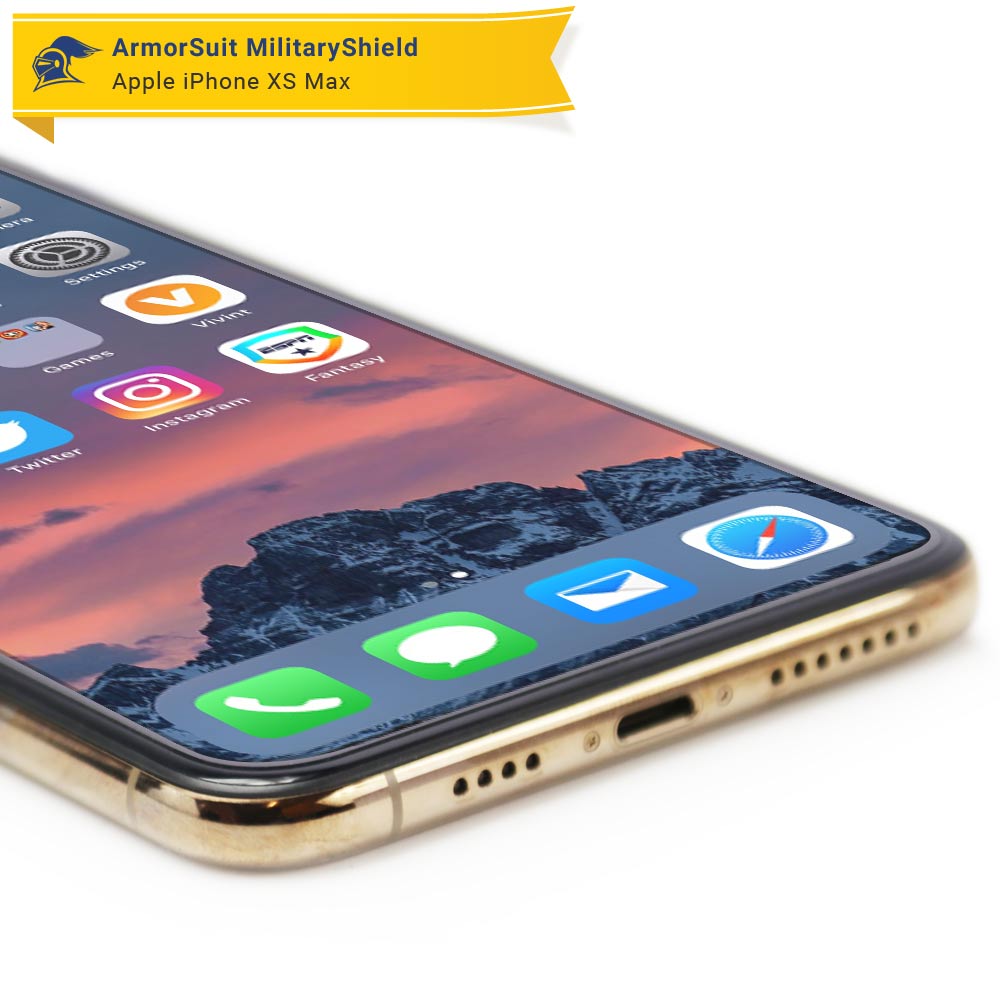 [2 Pack] Apple iPhone Xs Max Screen Protector Matte Case Friendly